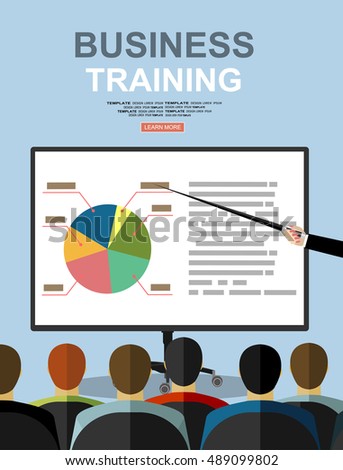 training staff business presentation meeting financial stock vector
