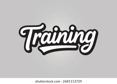 Training text graphic element Illustration template design 
