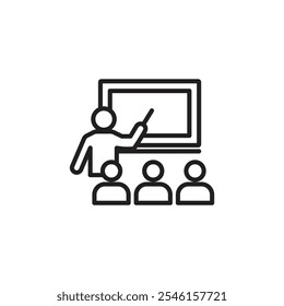 Training thin line vector icon