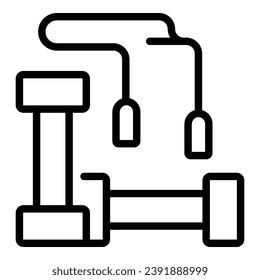 Training tool icon outline vector. App people. Online service