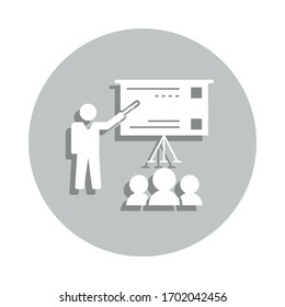 training, trainer, board badge icon. Simple glyph, flat vector of Business icons for ui and ux, website or mobile application