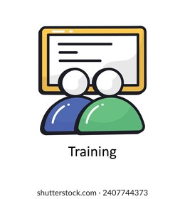 Training vector filled outline doodle Design illustration. Symbol on White background EPS 10 File 