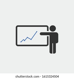 Training vector icon for trading and forex