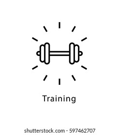 Training Vector Line Icon 