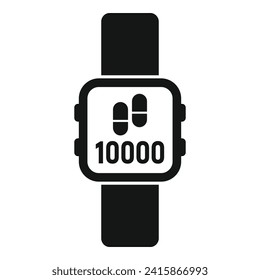 Icono de reloj de entrenamiento vector simple. Gráfica de medios inteligentes. Vitalidad deportiva