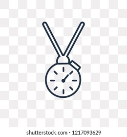 Training Watch vector outline icon isolated on transparent background, high quality linear Training Watch transparency concept can be used web and mobile