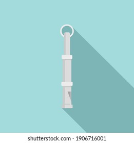 Training whistle icon. Flat illustration of training whistle vector icon for web design