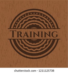 Training wooden emblem. Vintage.