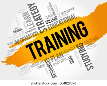 TRAINING word cloud, education concept