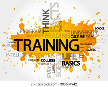 TRAINING word cloud, education concept