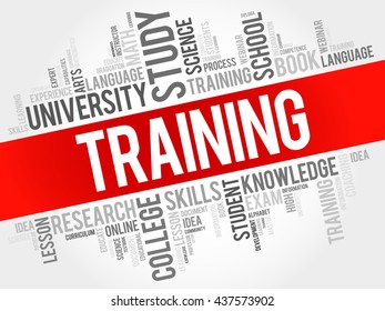 TRAINING word cloud, education concept