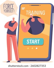 Training workout with fitness application