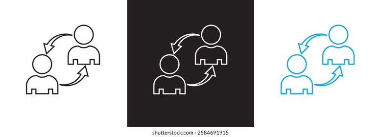 Training and workshop icon .  UI icon collection. isolated on white and black background. vector illustration. EPS 10