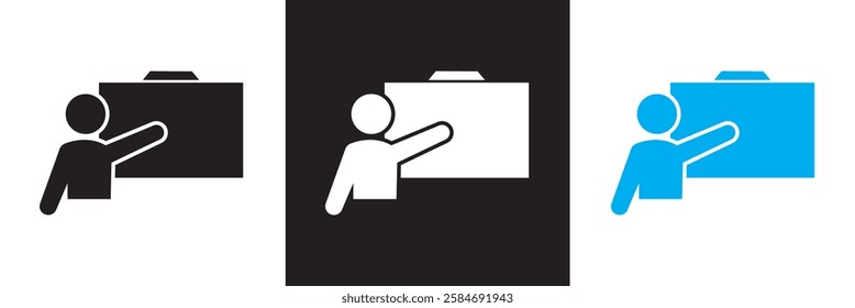 Training and workshop icon .  UI icon collection. isolated on white and black background. vector illustration. EPS 10