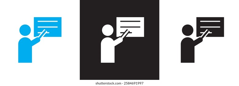 Training and workshop icon .  UI icon collection. isolated on white and black background. vector illustration. EPS 10