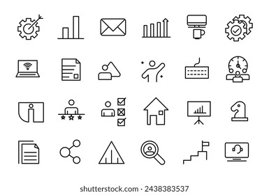 Training and Workshop line icons collection. Big UI icon set. Thin outline icons pack. V vector illustration.