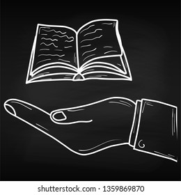 Training. World Book Day. April. Knowledge. Reading. World. For your design. Sheet. Chalk board. School.