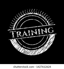 Training written with chalkboard texture. Vector Illustration. Detailed.