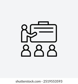 Icono de Vector de la línea de entrenamiento. EPS 10