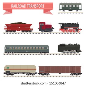 Trains. Railroad set for you design