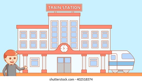 Trainstation illustration