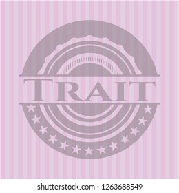 Trait badge with pink background