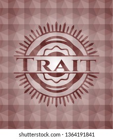 Trait red seamless geometric emblem.