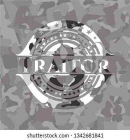 Traitor on grey camo pattern
