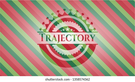 Trajectory christmas colors emblem.