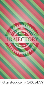 Trajectory christmas colors emblem. Vector Illustration. Detailed.