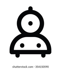 Tram Bold Line Vector Icon 