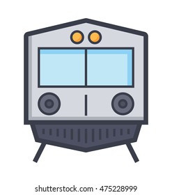 Tram Colored Illustration