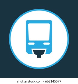 Tram Colorful Icon Symbol. Premium Quality Isolated Monorail Element In Trendy Style.