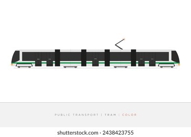 tram in Dublin, Ireland. vector