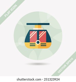 tram flat icon with long shadow,eps10