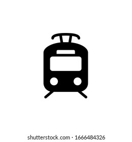 tram font view vector icon design on white background Perfect for traffic signs