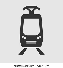 tram front icon vector illustration