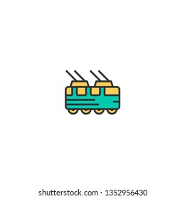 Tram icon design. Transportation icon vector illustration