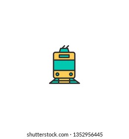 Tram icon design. Transportation icon vector illustration