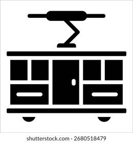 Straßenbahnsymbol-Element für Design