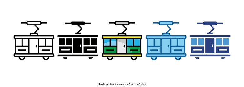 Tram Icon Element For Design
