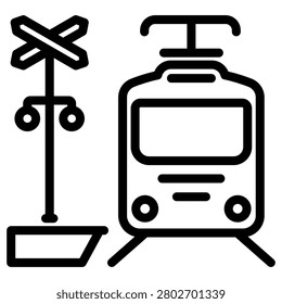 Tram Icon Element For Design