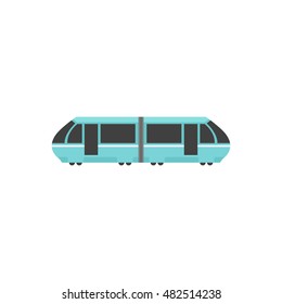 Tram icon in flat color style. Metro, urban, public transport 