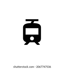 tram Icon. Flat style design isolated on white background. Vector illustration