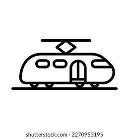 Tram Icon Logo Design Vector Template Illustration Sign And Symbol Pixels Perfect