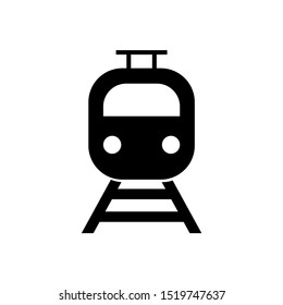 Tram icon, logo isolated on white background