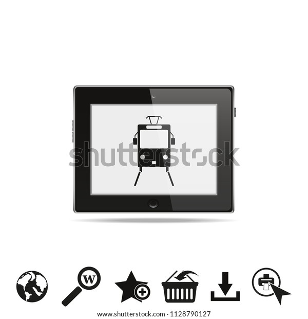 Tram icon on tablet pc
display.