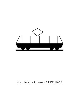 tram icon on the white background