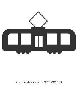 Icono de tranvía. Ilustración vectorial de transporte.