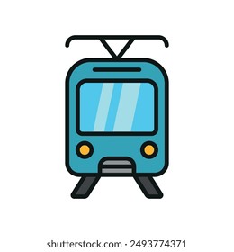 Tram icon vector design templates simple and modern concept